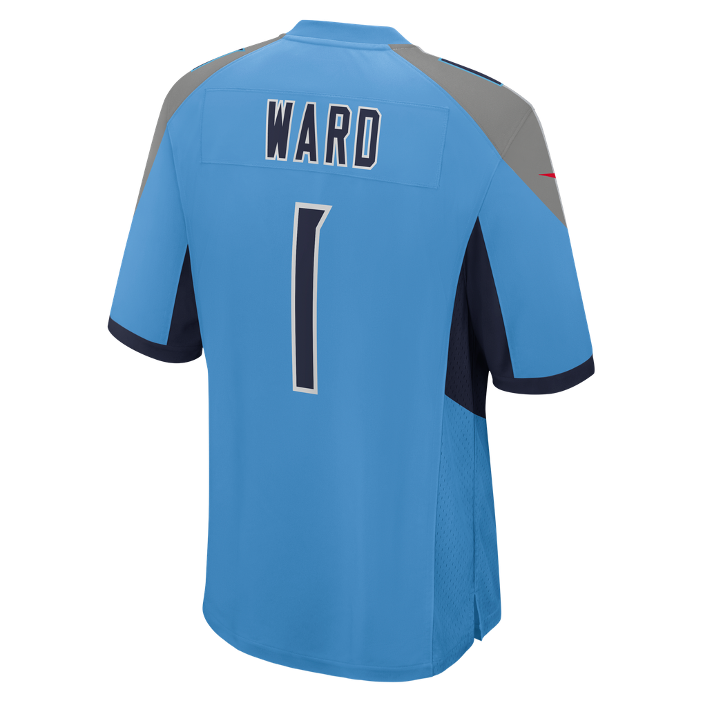 Men's Tennessee Titans Cameron Ward Light Blue Team Game Jersey
