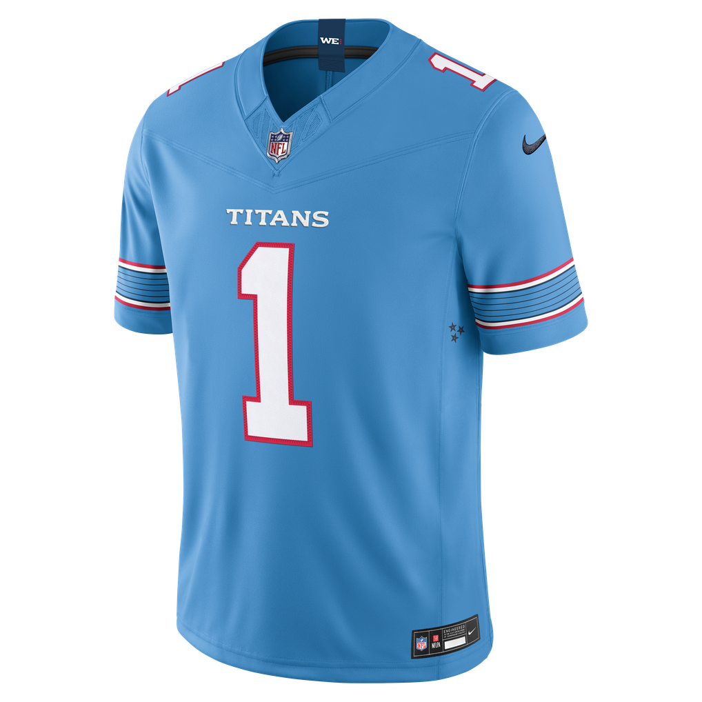 Men's Tennessee Titans Cameron Ward Light Blue Team Vapor F.U.S.E. Stitched Limited Jersey