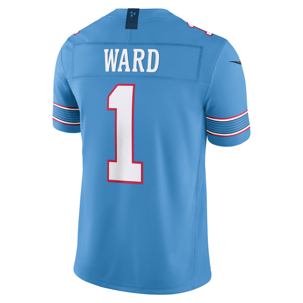 Men's Tennessee Titans Cameron Ward Light Blue Team Vapor F.U.S.E. Stitched Limited Jersey