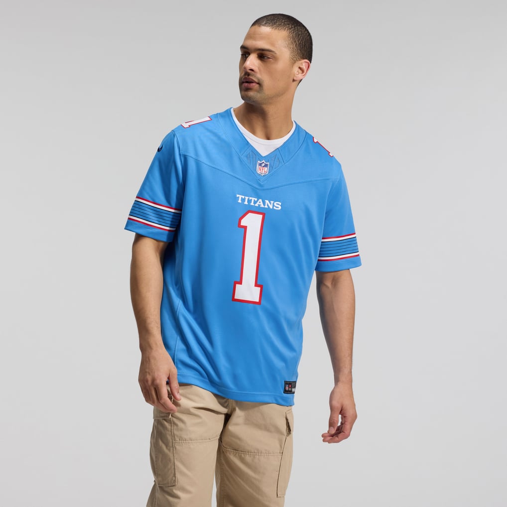 Men's Tennessee Titans Cameron Ward Light Blue Team Vapor F.U.S.E. Stitched Limited Jersey