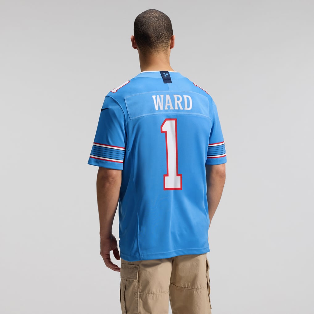 Men's Tennessee Titans Cameron Ward Light Blue Team Vapor F.U.S.E. Stitched Limited Jersey