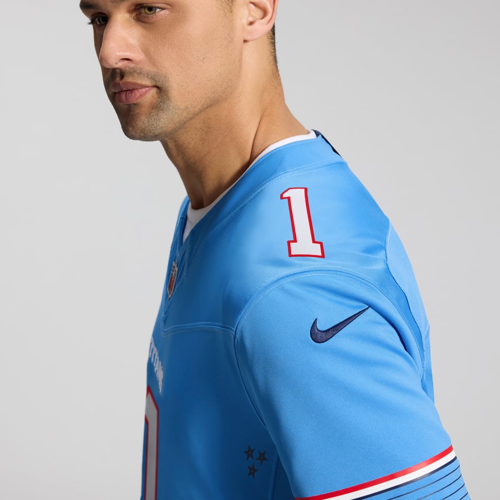 Men's Tennessee Titans Cameron Ward Light Blue Team Vapor F.U.S.E. Stitched Limited Jersey