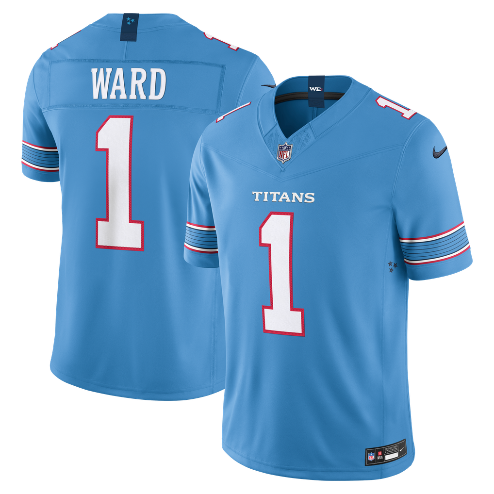 Men's Tennessee Titans Cameron Ward Light Blue Team Vapor F.U.S.E. Stitched Limited Jersey