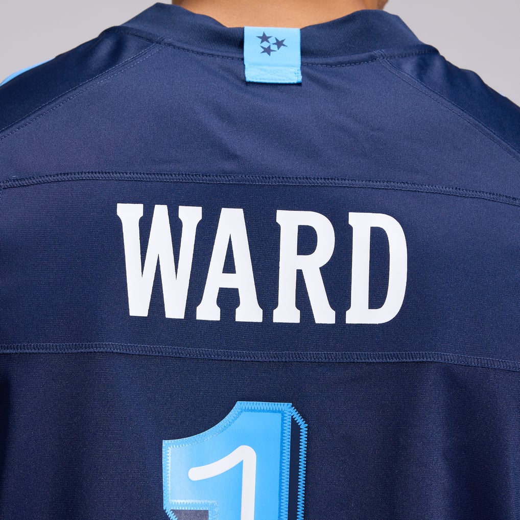 Men's Tennessee Titans Cameron Ward Navy 2026 Rivalries Collection Game Jersey