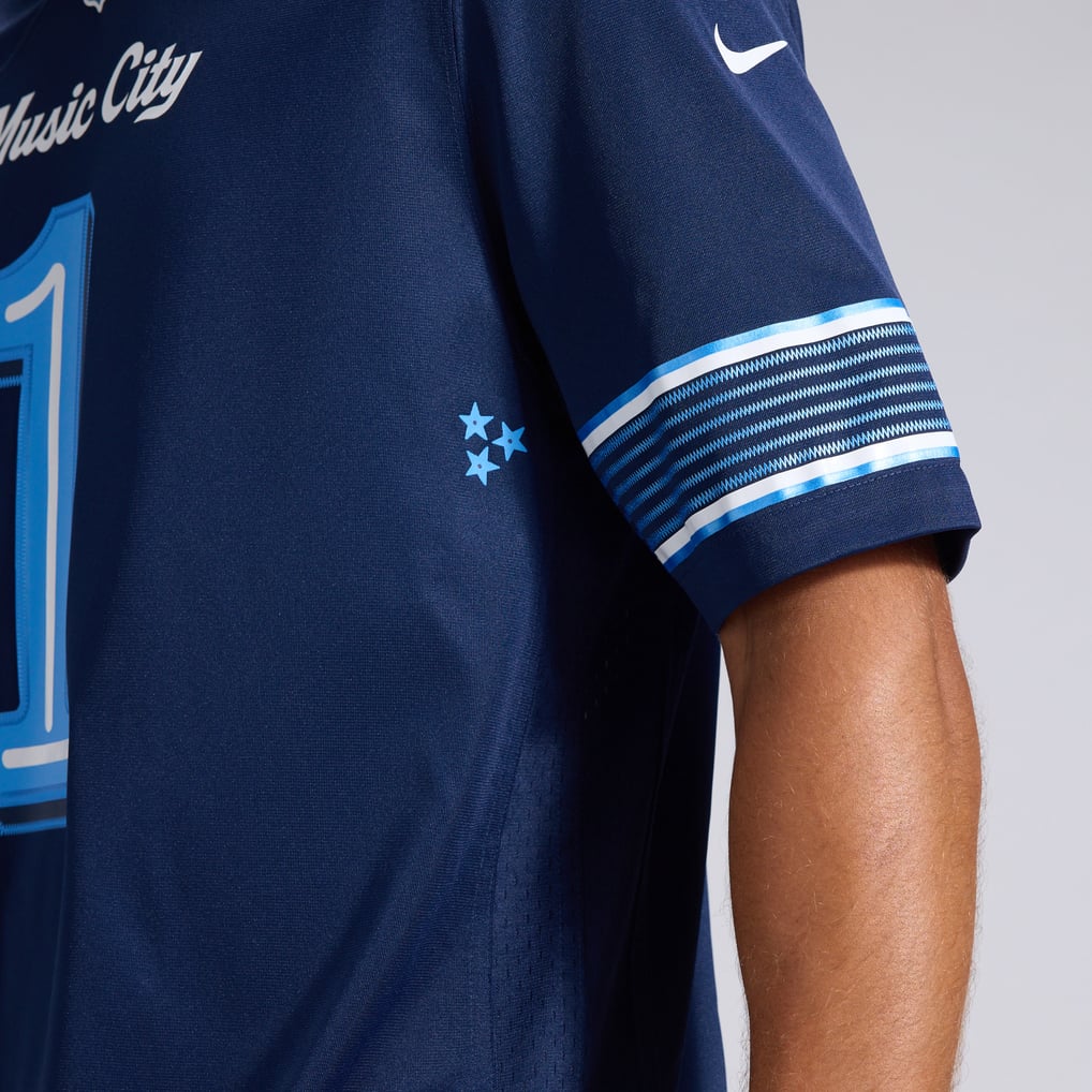 Men's Tennessee Titans Cameron Ward Navy 2026 Rivalries Collection Game Jersey