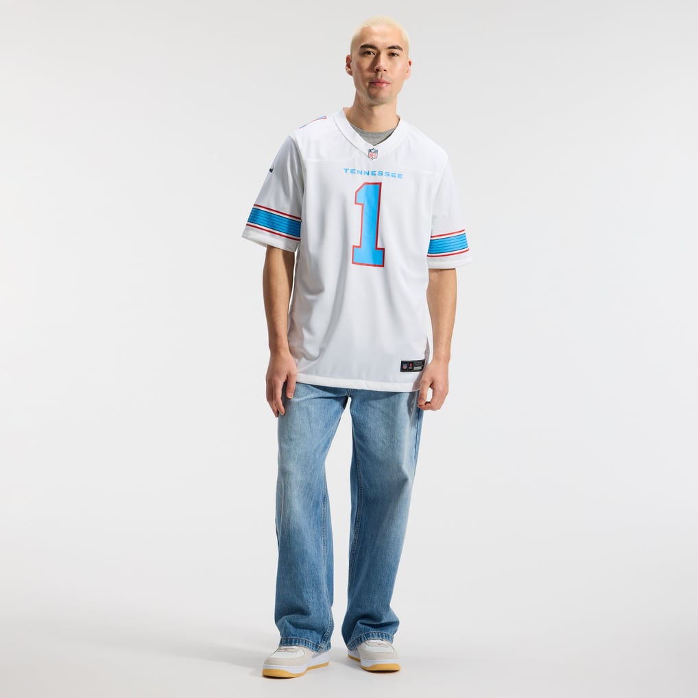 Men's Tennessee Titans Cameron Ward White Game Jersey
