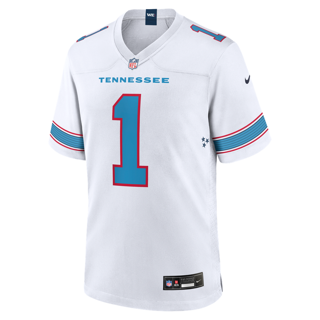 Men's Tennessee Titans Cameron Ward White Game Jersey