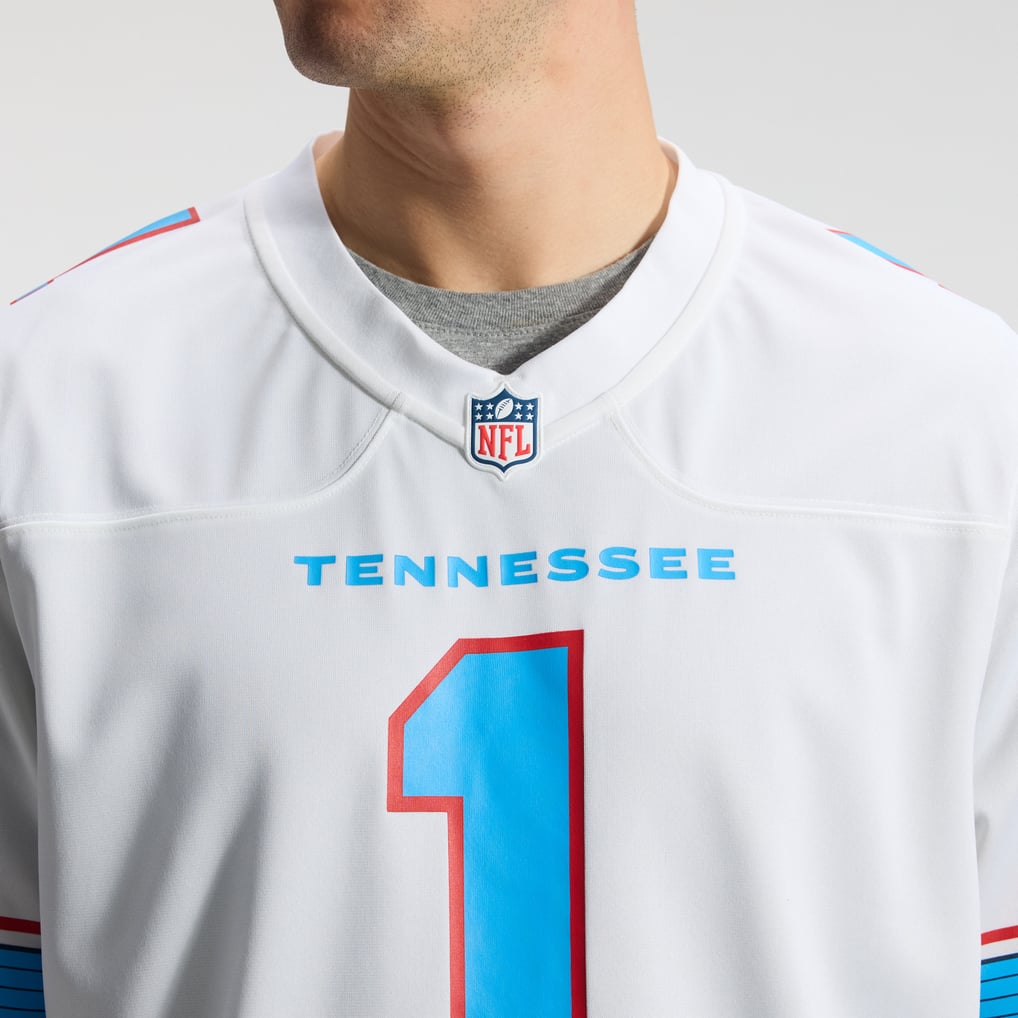 Men's Tennessee Titans Cameron Ward White Game Jersey