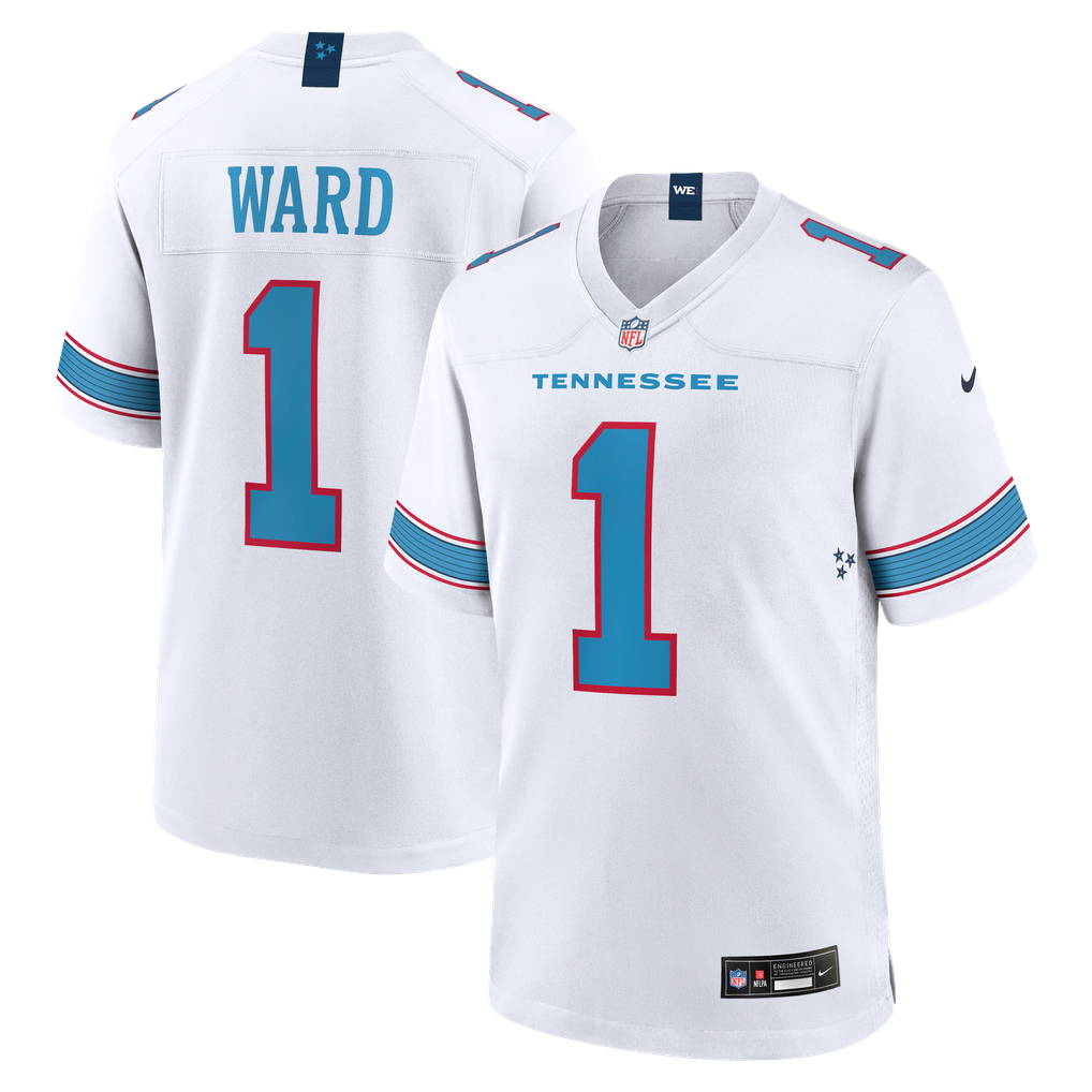 Men's Tennessee Titans Cameron Ward White Game Jersey