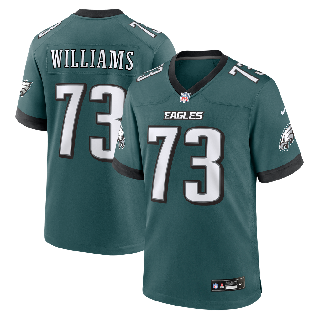Men's Philadelphia Eagles Cameron Williams Midnight Green Team Game Jersey
