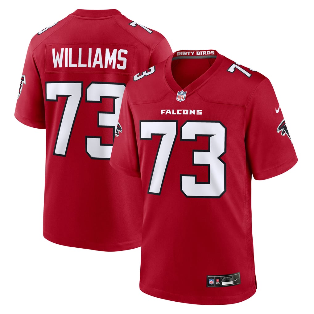 Men's Atlanta Falcons Cameron Williams Red Team Game Jersey