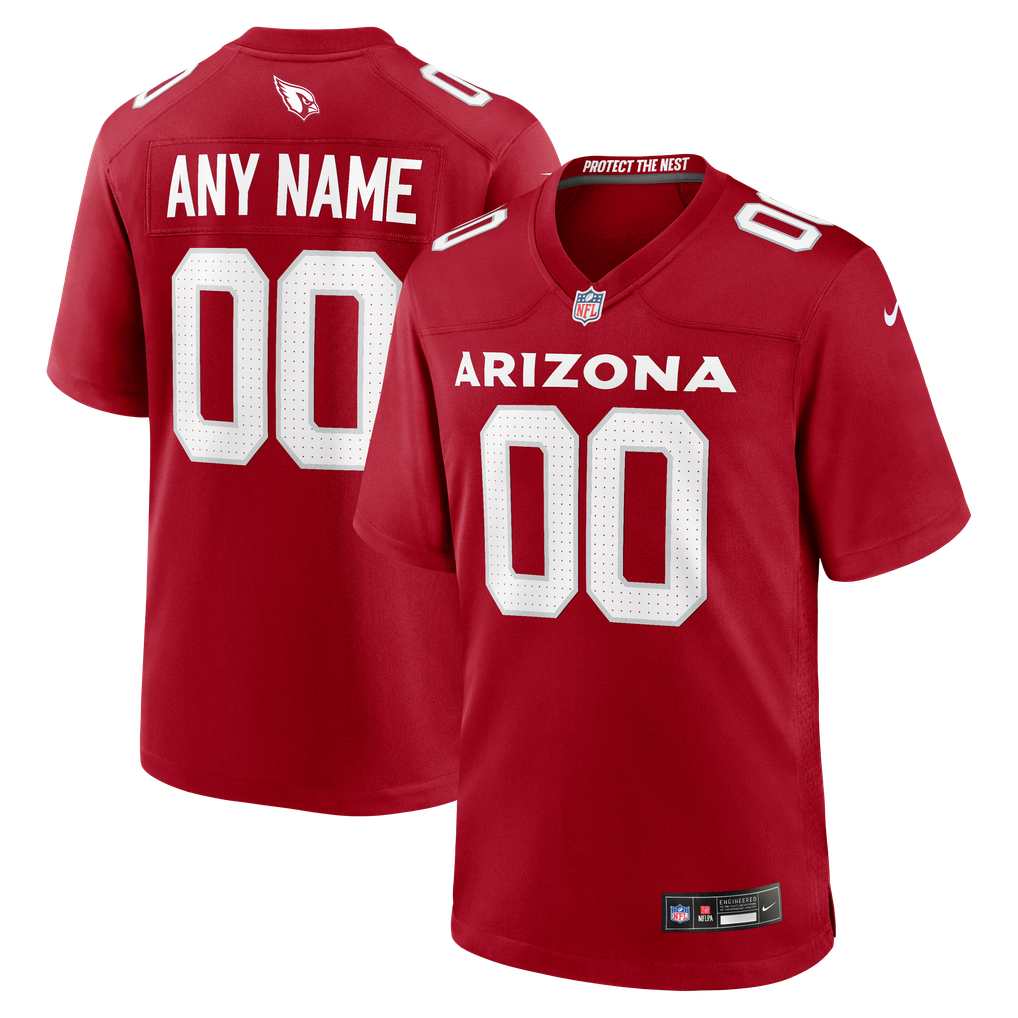 Men's Arizona Cardinals Cardinal Custom Game Jersey