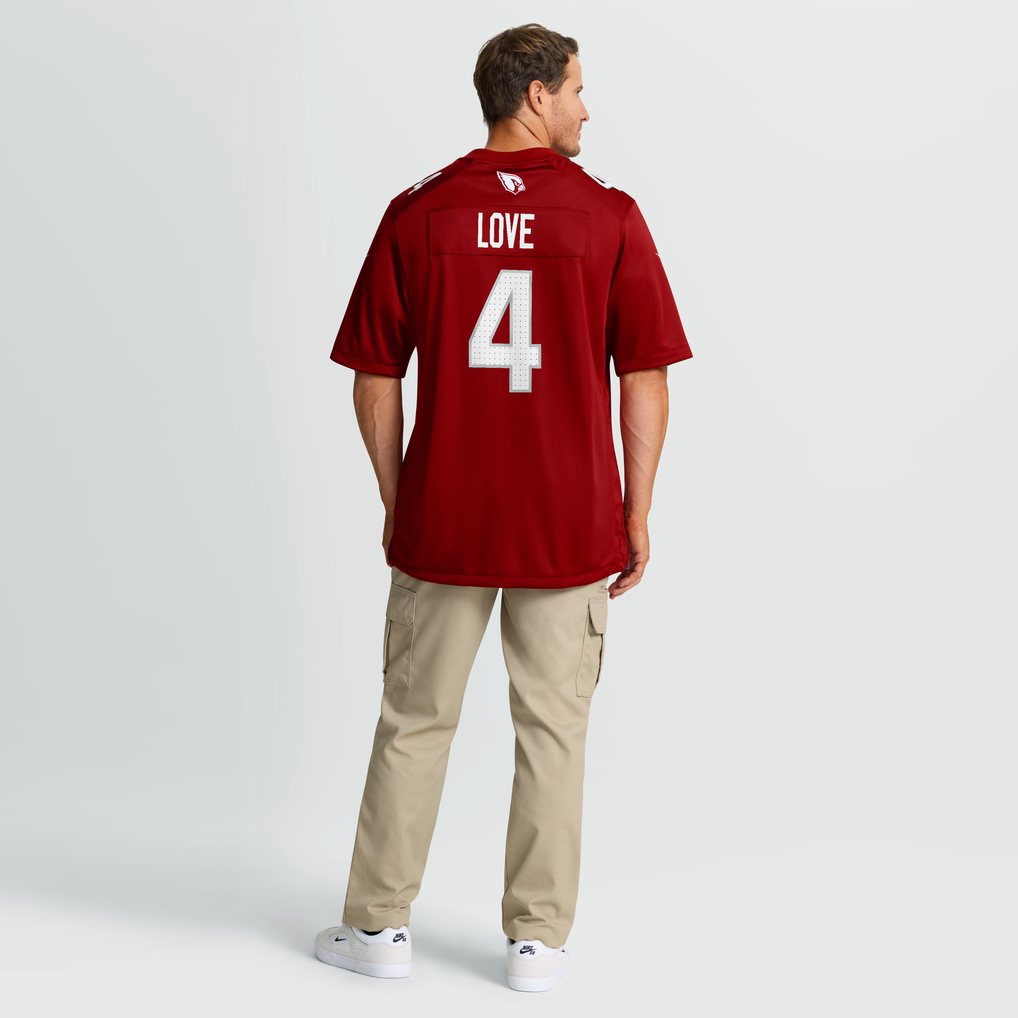 Men's Arizona Cardinals Jeremiyah Love Cardinal Team Game Jersey