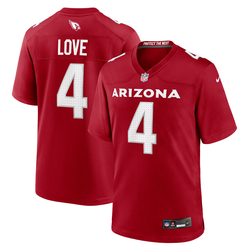Men's Arizona Cardinals Jeremiyah Love Cardinal Team Game Jersey