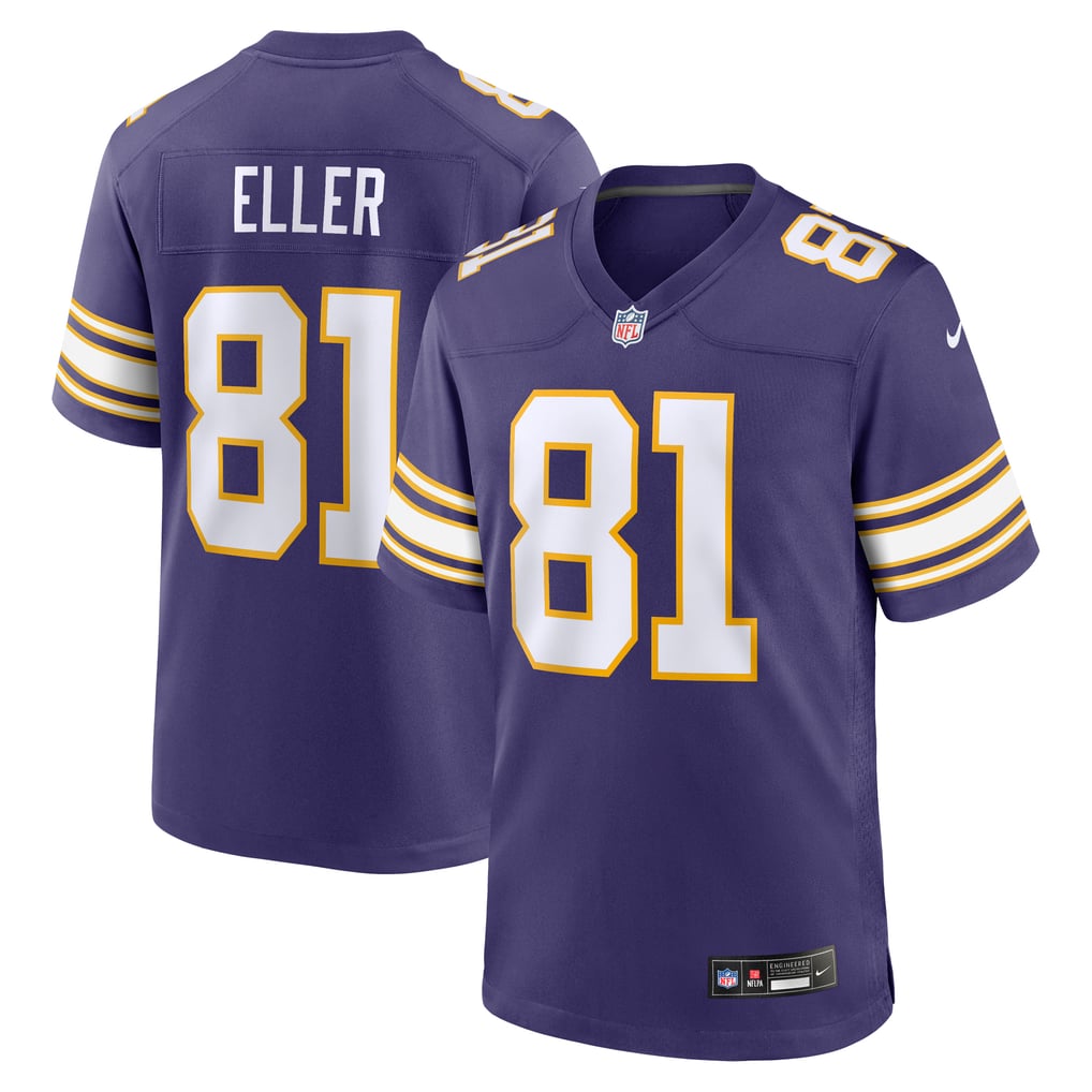 Men's Minnesota Vikings Carl Eller Purple Retired Player Alternate Game Jersey