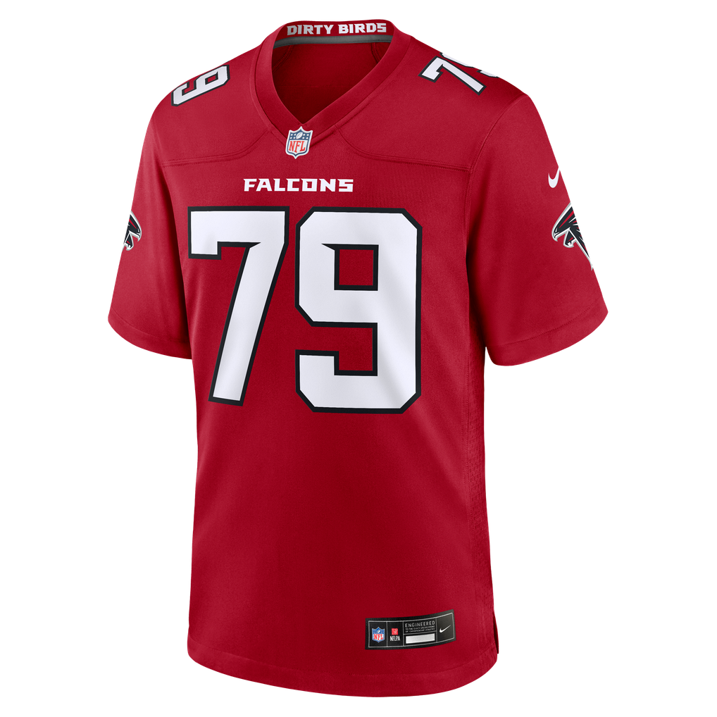 Men's Atlanta Falcons Carlos Allen Jr. Red Team Game Jersey