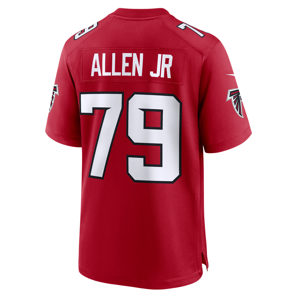 Men's Atlanta Falcons Carlos Allen Jr. Red Team Game Jersey