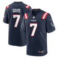 Men's New England Patriots Carlton Davis Navy Team Game Jersey