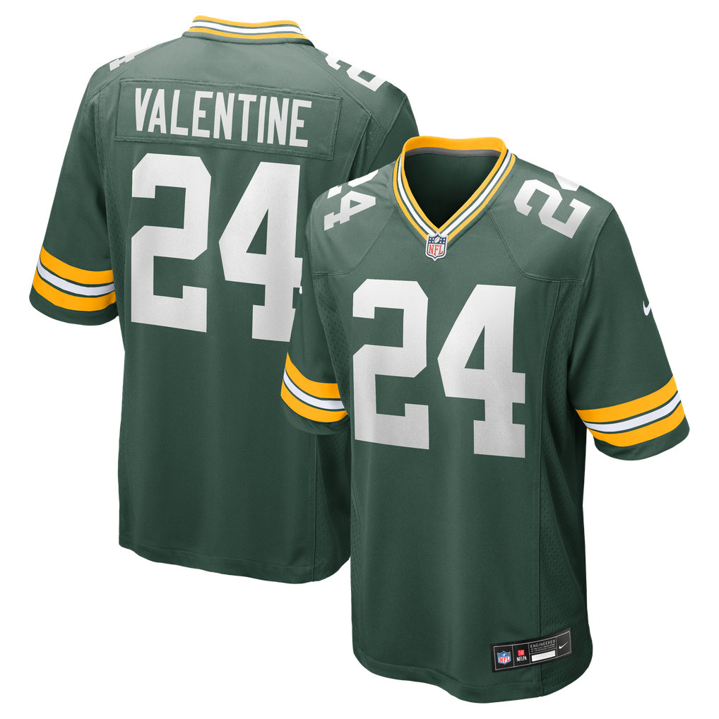 Men's Green Bay Packers Carrington Valentine Green Game Jersey