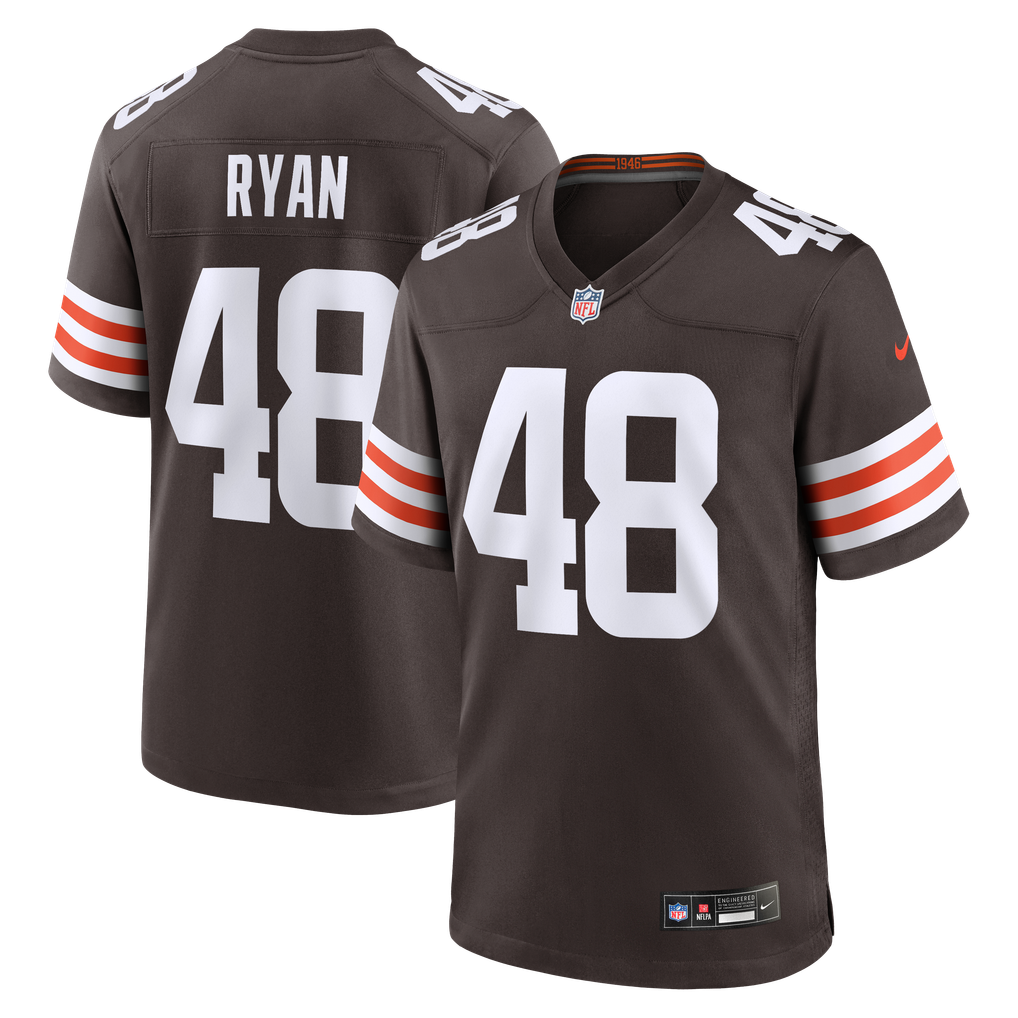 Men's Cleveland Browns Carsen Ryan Brown Game Jersey