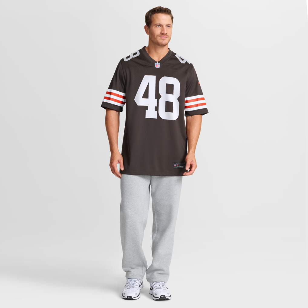 Men's Cleveland Browns Carsen Ryan Brown Game Jersey