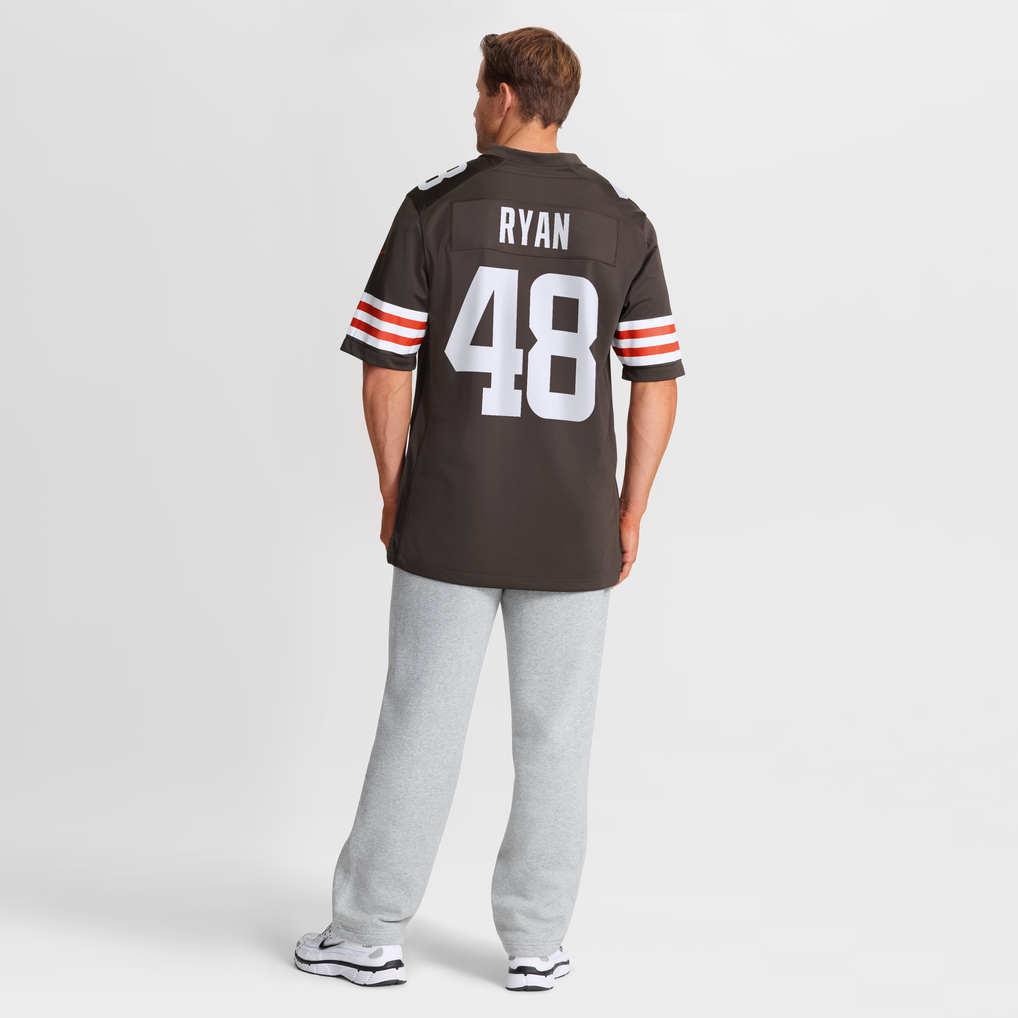 Men's Cleveland Browns Carsen Ryan Brown Game Jersey