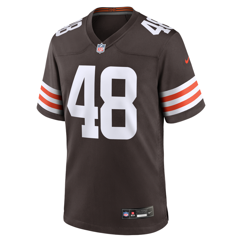 Men's Cleveland Browns Carsen Ryan Brown Game Jersey