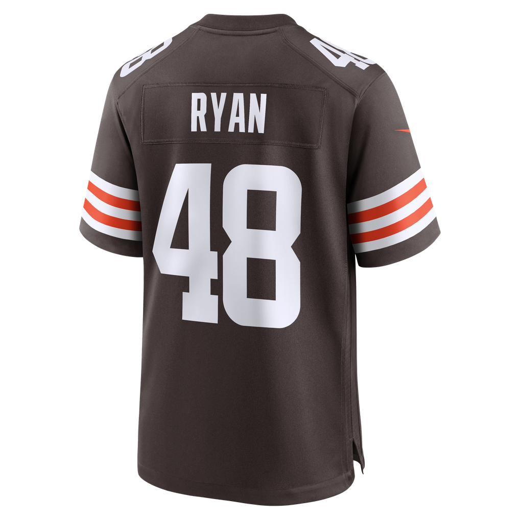 Men's Cleveland Browns Carsen Ryan Brown Game Jersey