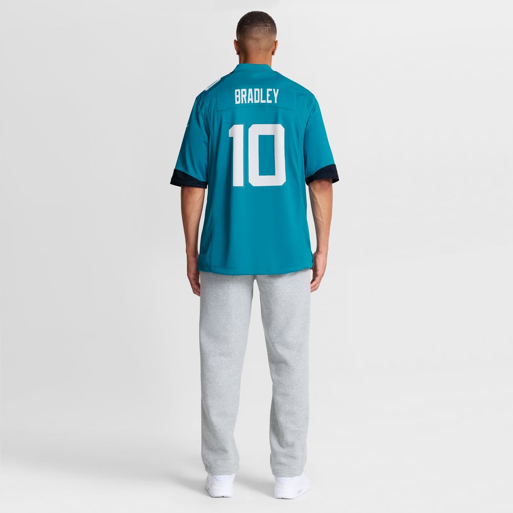 Men's Jacksonville Jaguars Carter Bradley Teal Team Game Jersey