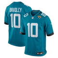 Men's Jacksonville Jaguars Carter Bradley Teal Team Game Jersey