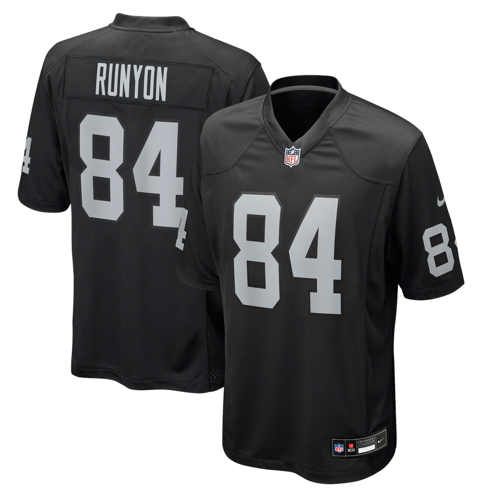 Men's Las Vegas Raiders Carter Runyon Black Team Game Jersey