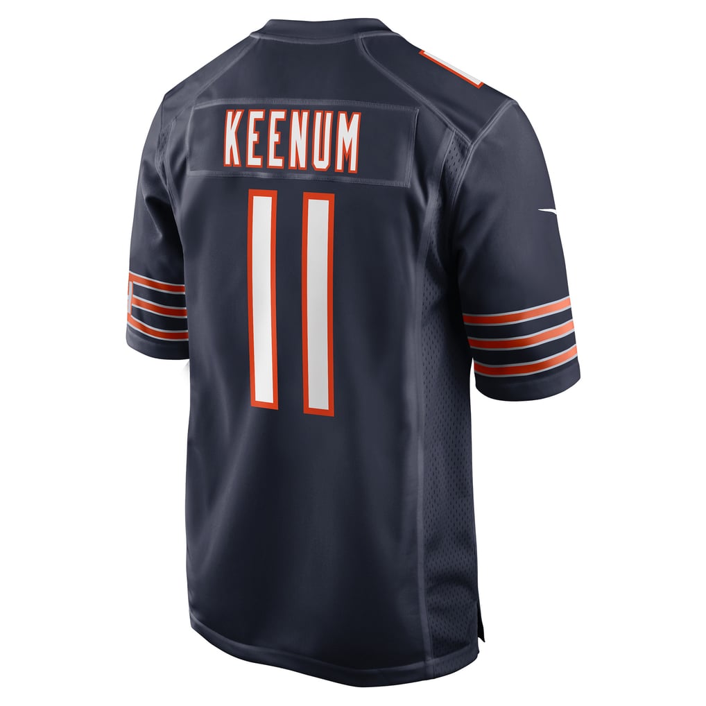Men's Chicago Bears Case Keenum Navy Team Game Jersey