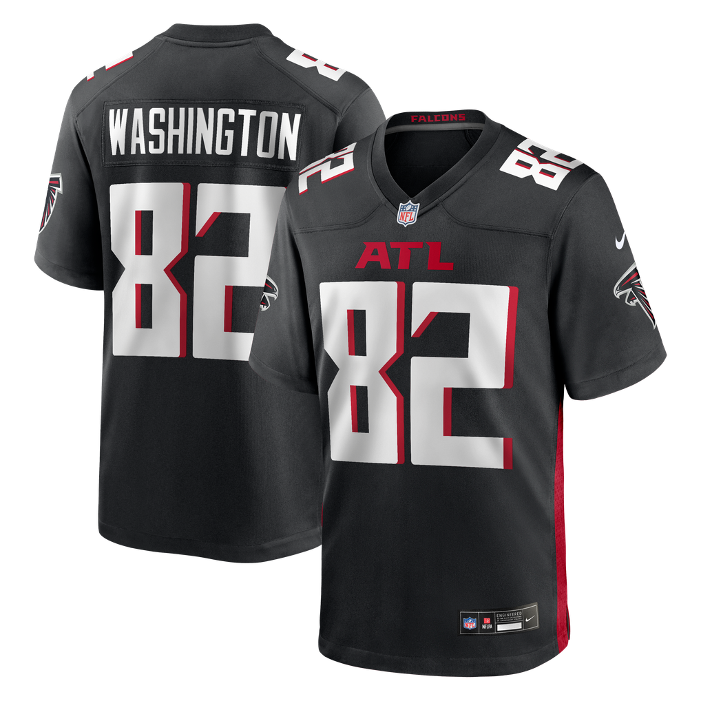 Men's Atlanta Falcons Casey Washington Black Team Game Jersey
