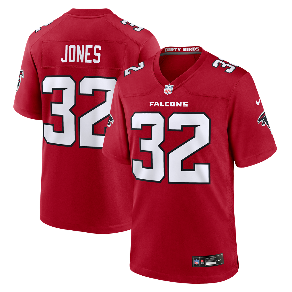 Men's Atlanta Falcons Cash Jones Red Team Game Jersey