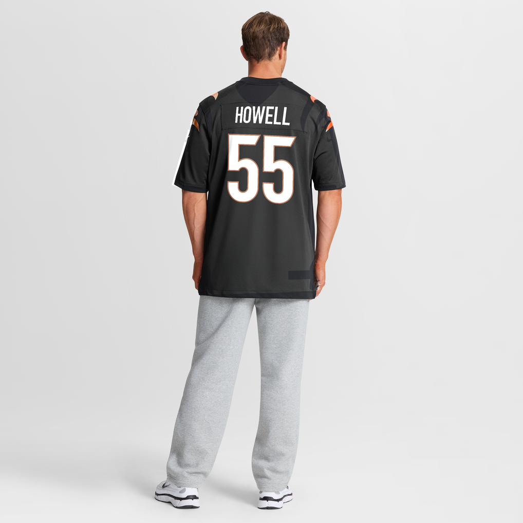 Men's Cincinnati Bengals Cashius Howell Black Team Game Jersey