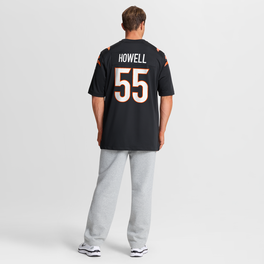 Men's Cincinnati Bengals Cashius Howell Black Team Game Jersey