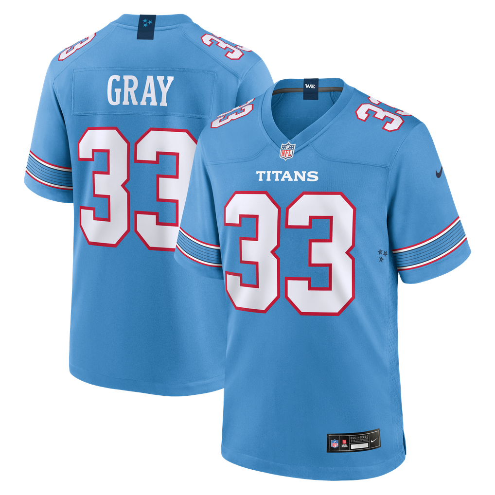 Men's Tennessee Titans Cedric Gray Light Blue Game Jersey