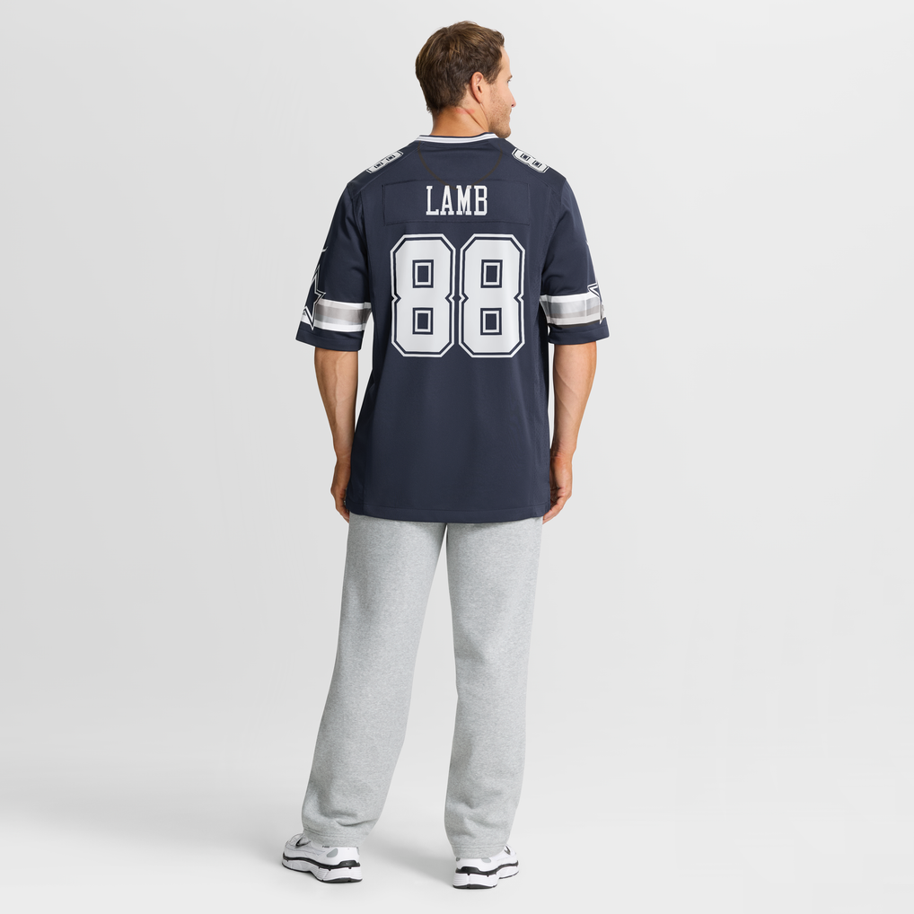 Men's Dallas Cowboys CeeDee Lamb Navy Game Jersey