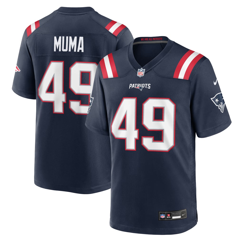 Men's New England Patriots Chad Muma Navy Team Game Jersey