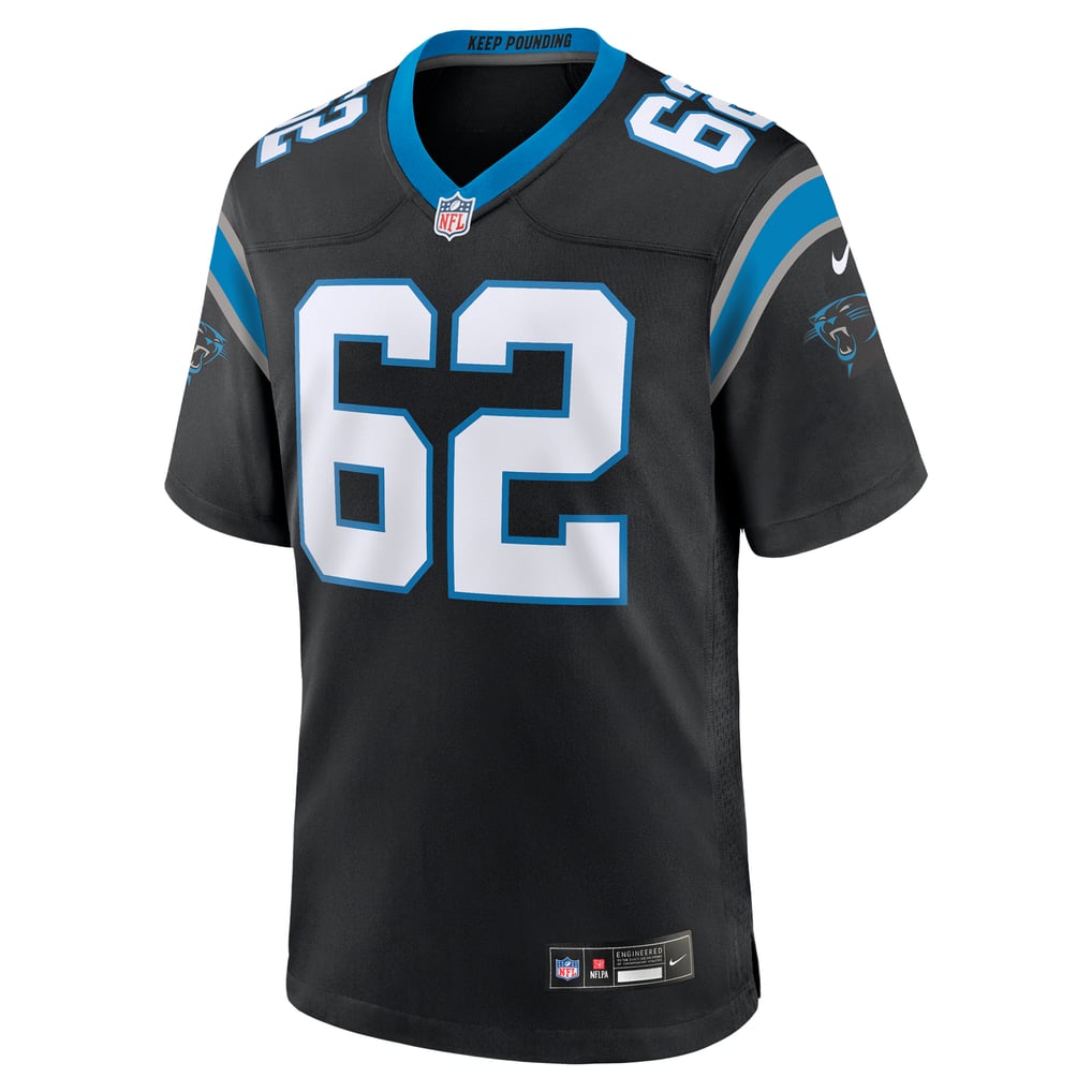 Men's Carolina Panthers Chandler Zavala Black Game Jersey