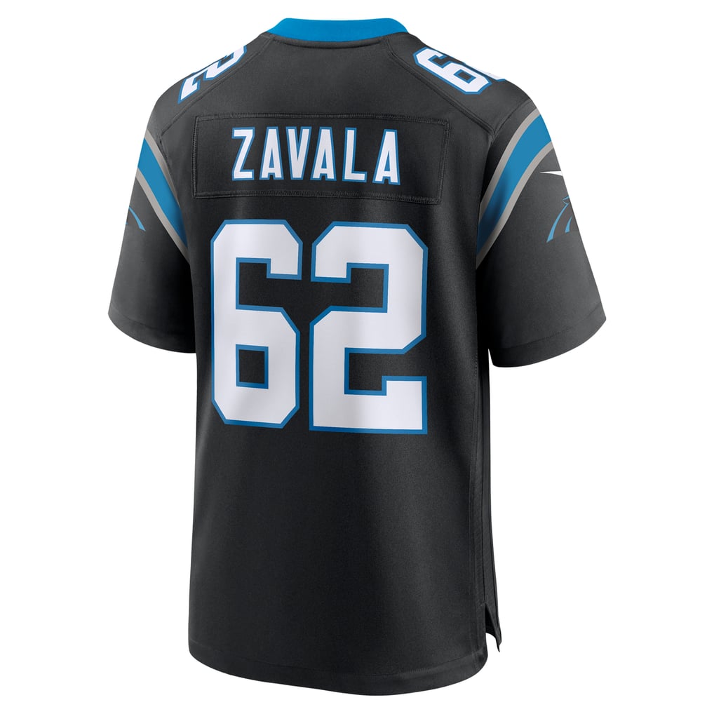Men's Carolina Panthers Chandler Zavala Black Game Jersey