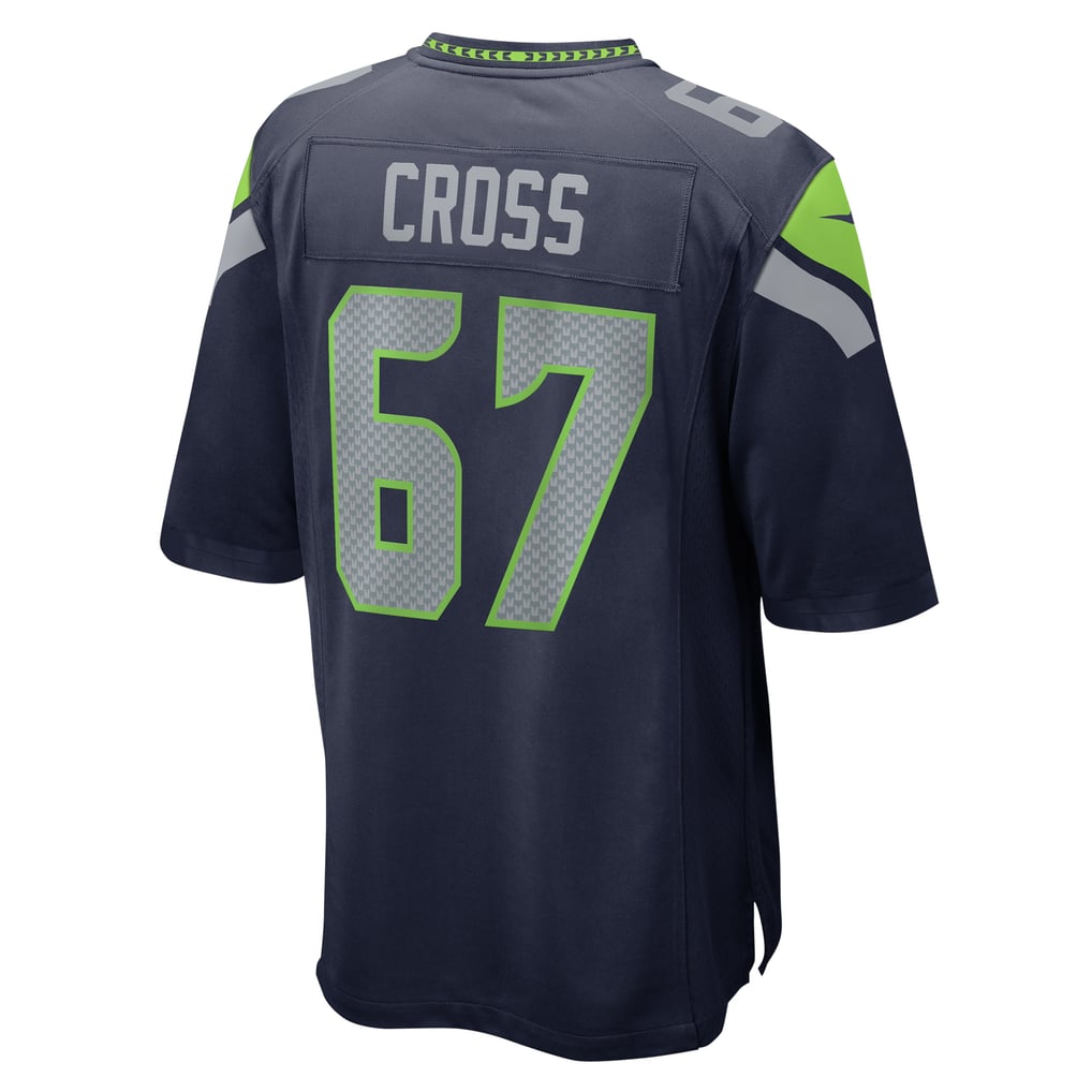 Men's Seattle Seahawks Charles Cross College Navy Game Jersey
