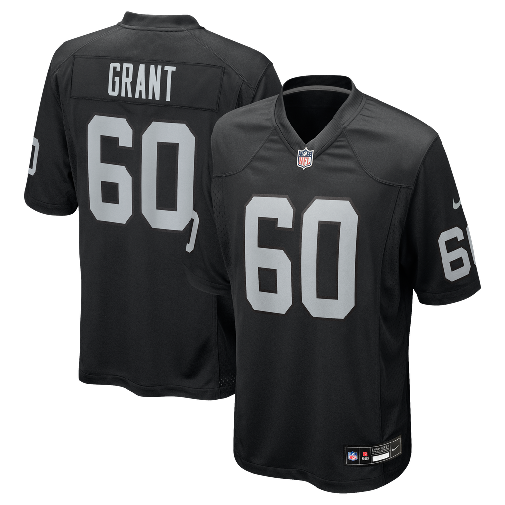 Men's Las Vegas Raiders Charles Grant Black Team Game Jersey