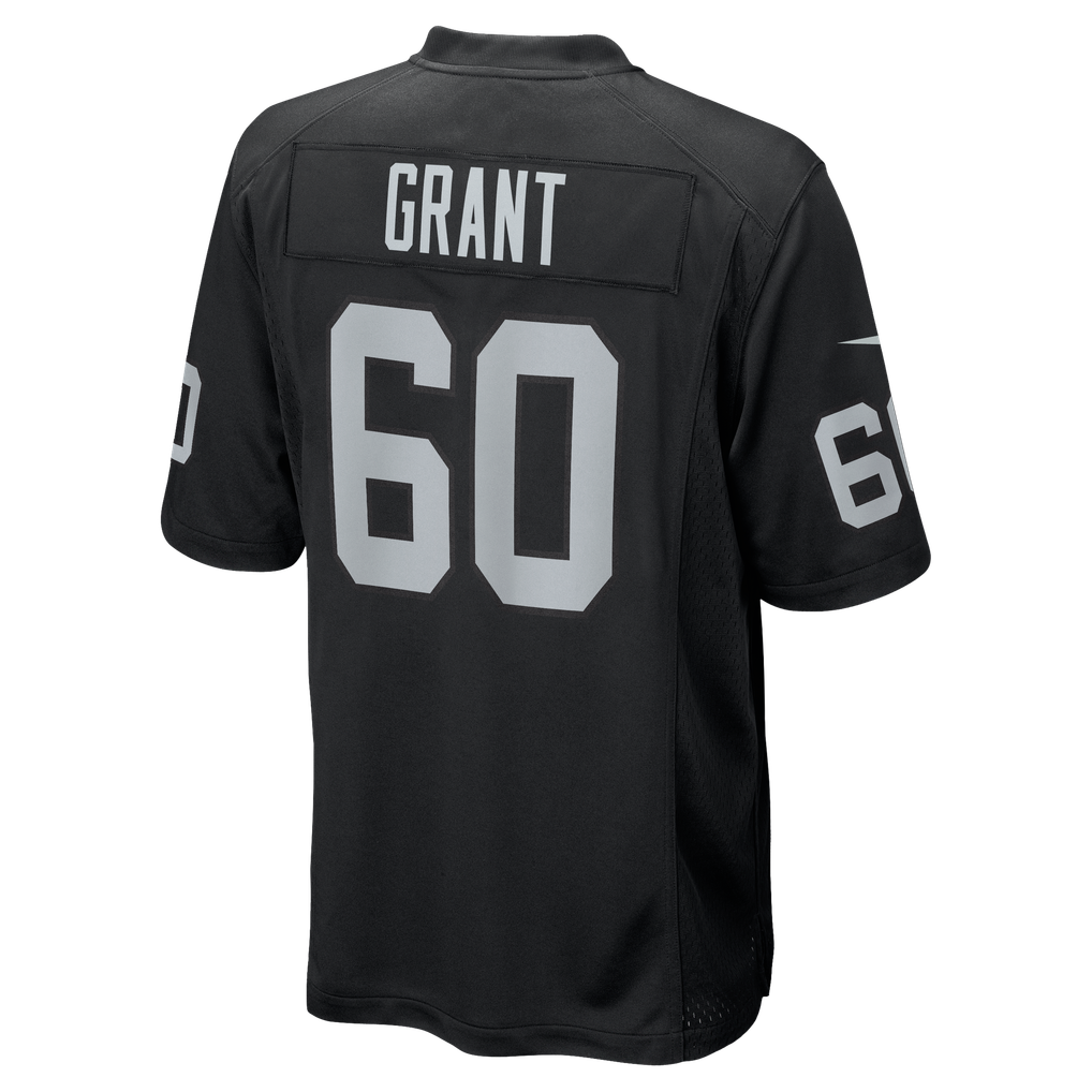 Men's Las Vegas Raiders Charles Grant Black Team Game Jersey