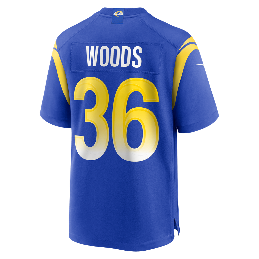 Men's Los Angeles Rams Charles Woods Royal Game Jersey