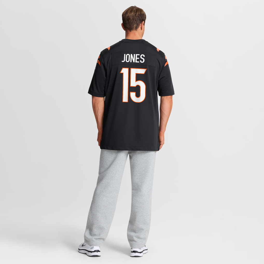 Men's Cincinnati Bengals Charlie Jones Black Team Game Jersey