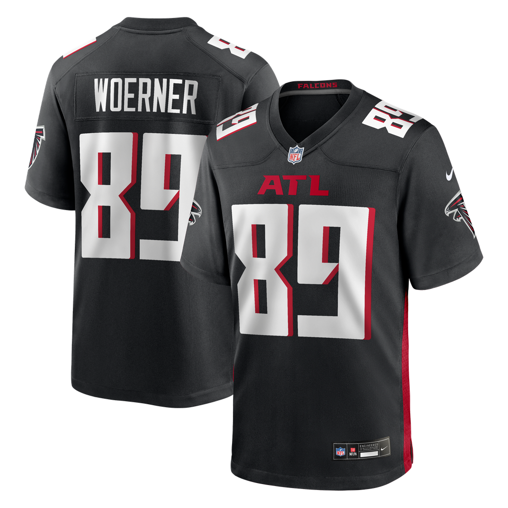 Men's Atlanta Falcons Charlie Woerner Black Game Jersey