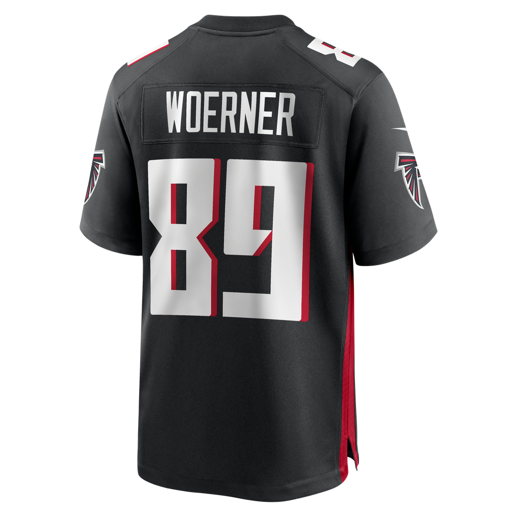 Men's Atlanta Falcons Charlie Woerner Black Game Jersey