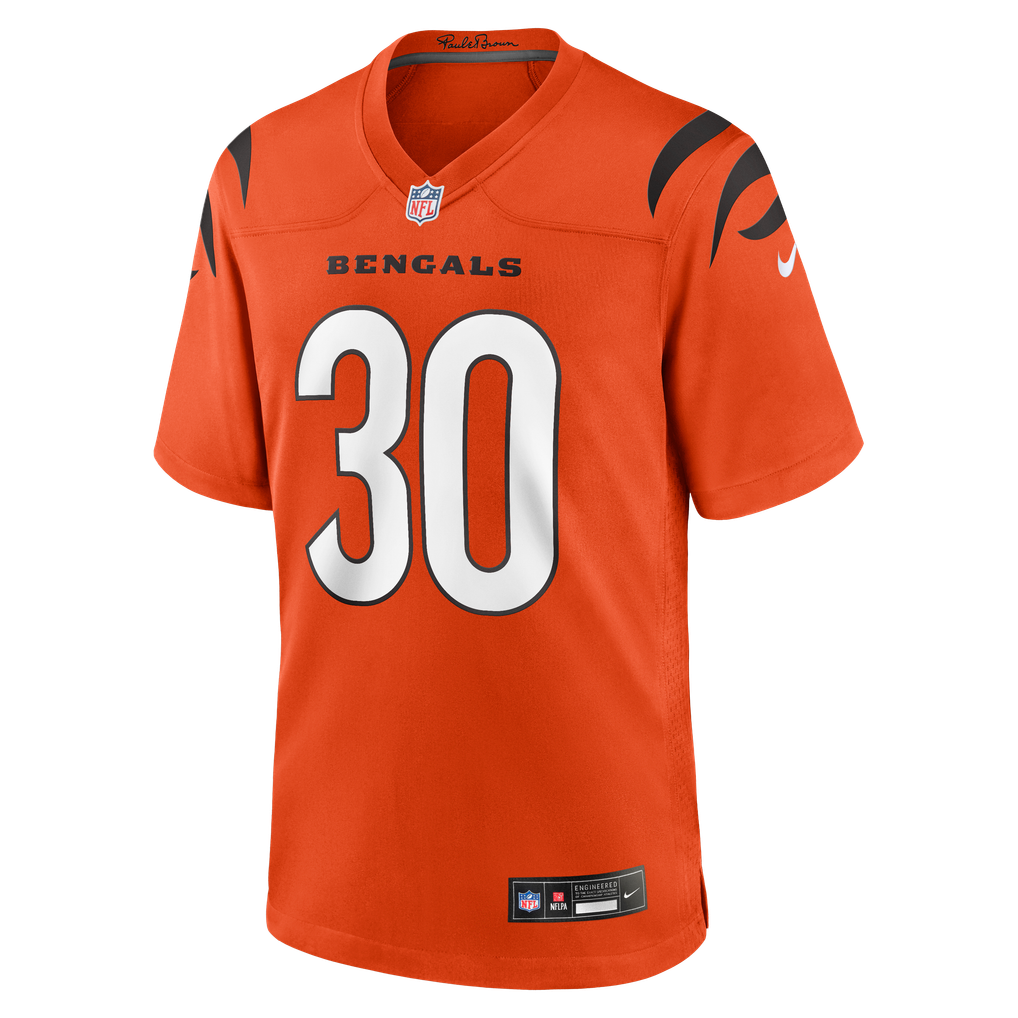 Men's Cincinnati Bengals Chase Brown Orange Alternate Game Jersey