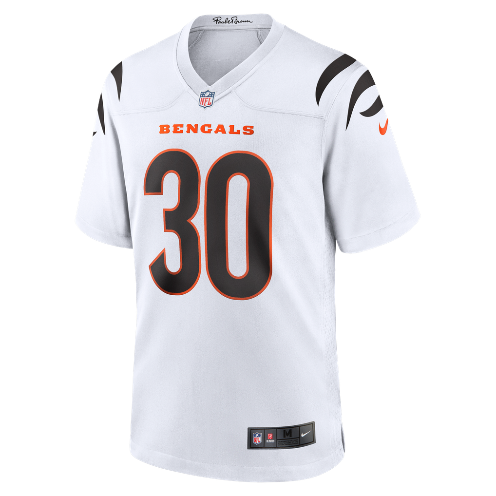 Men's Cincinnati Bengals Chase Brown White Game Jersey
